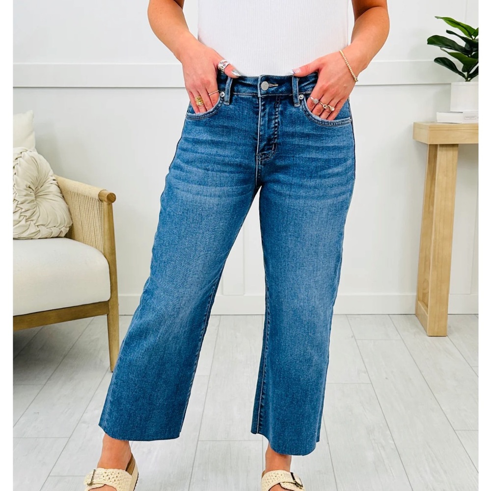 Judy Blue Cropped Wide Leg Jeans